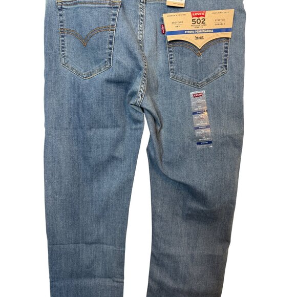 2/$30 Levis Kids NWT 502 Regular Taper Jeans 20 Reg 30x32 Stretch Denim Blue - Picture 9 of 14